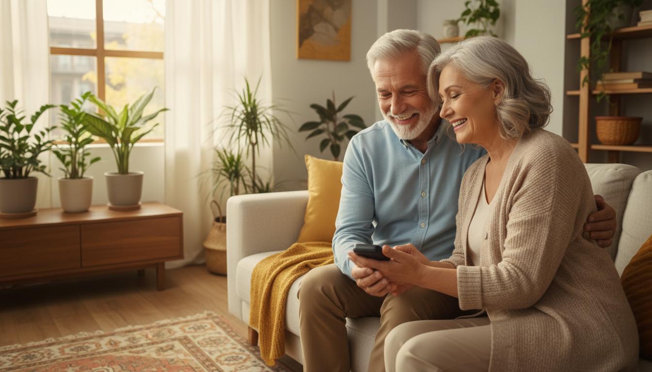 Seniorenpaar mit Simplier